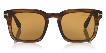 Tom Ford® FT0751 Dax FT0751 Dax 55E 50 - 55E - Dark Brown Fade To Light Striped Brown/ Vintage Brown Lenses Sunglasses