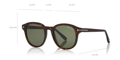 Tom Ford® FT0752 Jameson FT0752 Jameson 52N 52 - Classic Dark Havana Sunglasses