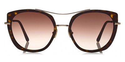 Tom Ford® FT0760 Joey FT0760 Joey 52F 56 - Shiny Classic Dark Havana With Shiny Rose Gold Sunglasses