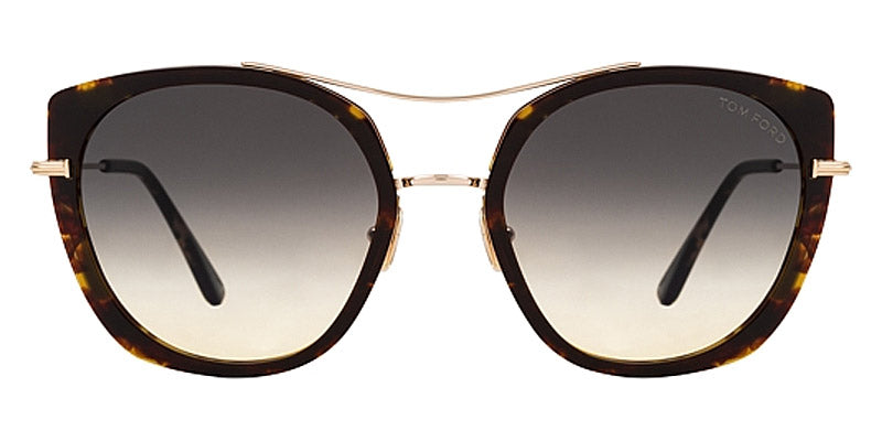 Tom Ford® FT0760 Joey FT0760 Joey 55B 56 - Shiny Vintage Havana With Shiny Rose Gold Sunglasses