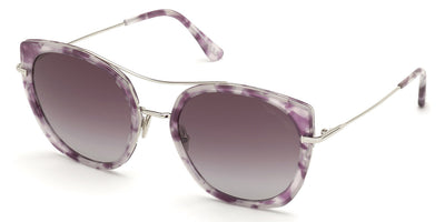 Tom Ford® FT0760 Joey FT0760 Joey 56T 56 - Shiny Vintage Lilac Havana With Shiny Palladium Sunglasses