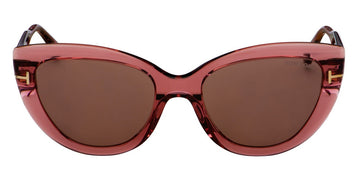 Tom Ford® FT0762 Anya FT0762 Anya 42E 55 - Shiny Transparent Antique Dark Pink Sunglasses