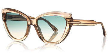 Tom Ford® FT0762 Anya FT0762 Anya 45P 55 - Shiny Rosé Champagne Sunglasses