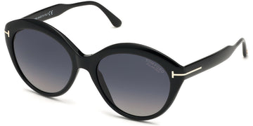 Tom Ford® FT0763 Maxine FT0763 Maxine 01D 56 - Shiny Black Sunglasses