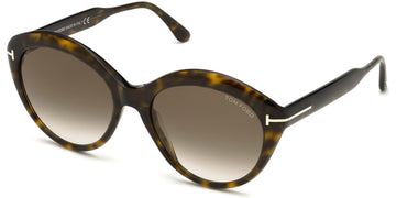 Tom Ford® FT0763 Maxine FT0763 Maxine 52K 56 - Shiny Classic Dark Havana Sunglasses