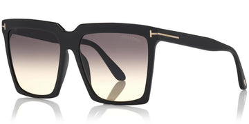 Tom Ford® FT0764 Sabrina-02 FT0764 Sabrina-02 01B 58 - 01B - Shiny Black/ Smoke Gradient Yellow Lenses Sunglasses