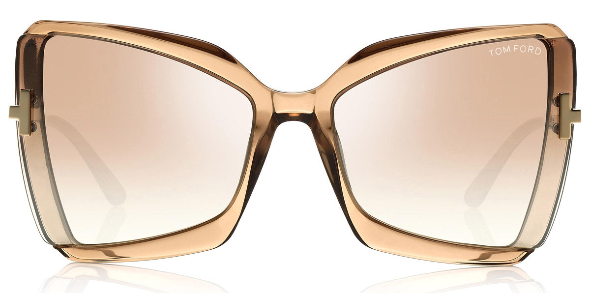 Tom Ford® FT0766 Gia FT0766 Gia 57G 63 - Rose Champagne With Rose Gold Sunglasses