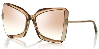 Tom Ford® FT0766 Gia FT0766 Gia 57G 63 - Rose Champagne With Rose Gold Sunglasses