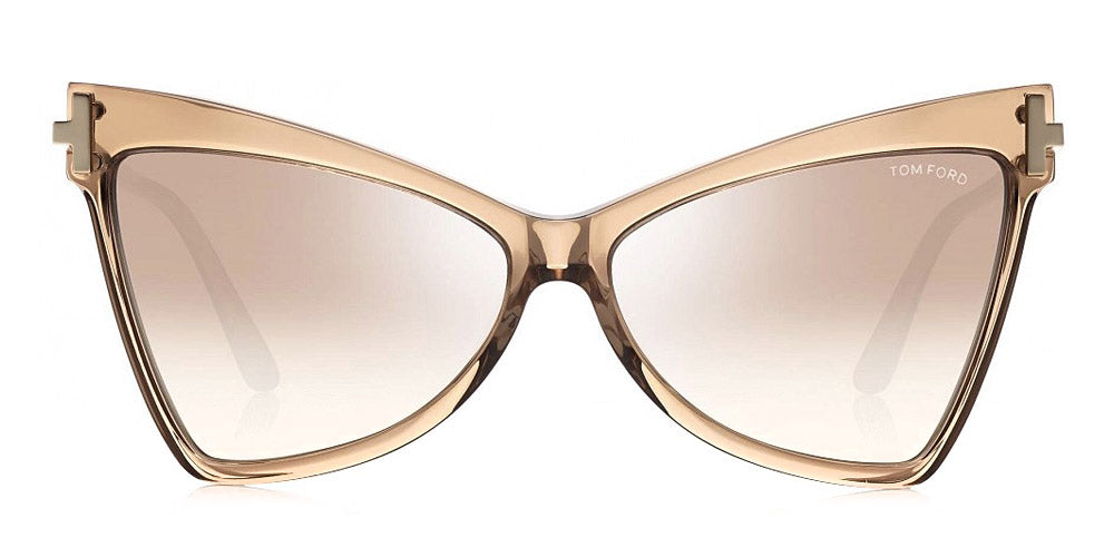 Tom Ford® FT0767 Tallulah FT0767 Tallulah 57G 61 - Rose Champagne With Rose Gold Sunglasses