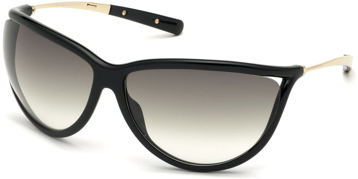 Tom Ford® FT0770 Tammy FT0770 Tammy 01B 70 - Shiny Black With Shiny Rose Gold Sunglasses