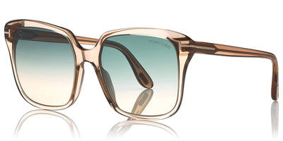 Tom Ford® FT0788 Faye-02 FT0788 Faye-02 45P 56 - Shiny Transparent Champagne Sunglasses