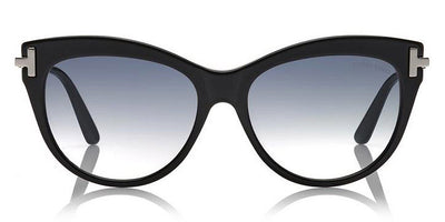 Tom Ford® FT0821 Kira FT0821 Kira 01B 56 - Shiny Black With Shiny Palladium Sunglasses