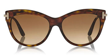 Tom Ford® FT0821 Kira FT0821 Kira 52F 56 - Dark Havana With Rose Gold Sunglasses