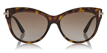 Tom Ford® FT0821 Kira FT0821 Kira 52H 56 - Shiny Dark Havana With Rose Gold Sunglasses