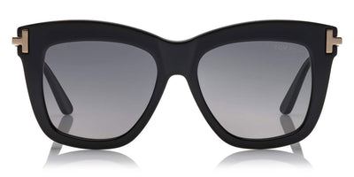 Tom Ford® FT0822 Dasha FT0822 Dasha 01D 52 - Shiny Black With Rose Gold Sunglasses