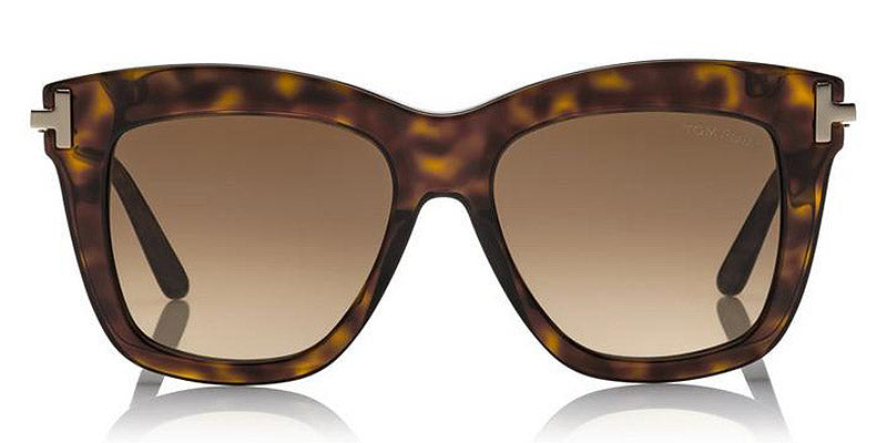 Tom Ford® FT0822 Dasha FT0822 Dasha 52F 52 - Shiny Dark Havana With Rose Gold Sunglasses