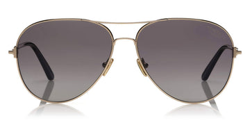 Tom Ford® FT0823 Clark FT0823 Clark 28F 61 - 28F - Shiny Rose Gold, Classic Dark Havana / Gradient Brown Lenses Sunglasses