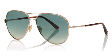 Tom Ford® FT0823 Clark FT0823 Clark 28U 59 - 28U - Shiny Rose Gold, Trans. Pink / Gradient Bordeaux Mirror Lenses Sunglasses