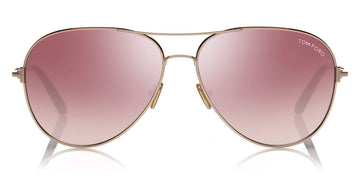 Tom Ford® FT0823 Clark FT0823 Clark 28P 61 - 28P - Shiny Rose Gold, Classical Havana / Gradient Turquoise To Sand Lenses Sunglasses