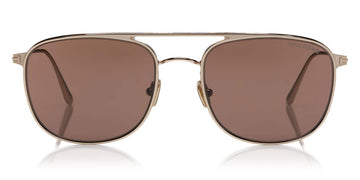 Tom Ford® FT0827 Jake FT0827 Jake 28E 56 - Shiny Rose Gold With Classic Dark Havana Sunglasses