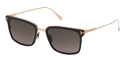 Tom Ford® FT0831 Hayden FT0831 Hayden 01K 54 - Shiny Black With Shiny Rose Gold Sunglasses