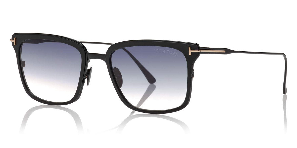 Tom Ford® FT0831 Hayden FT0831 Hayden 02B 54 - Matte Black With Shiny Black Sunglasses