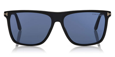 Tom Ford® FT0832 Fletcher FT0832 Fletcher 01V 57 - 01V - Shiny Black / Blue Lenses Sunglasses