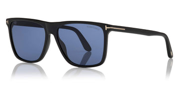 Tom Ford® FT0832 Fletcher FT0832 Fletcher 01V 57 - 01V - Shiny Black / Blue Lenses Sunglasses