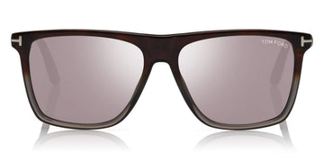 Tom Ford® FT0832 Fletcher FT0832 Fletcher 55C 57 - 55C - Gradient Havana Into Grey, Havana / Smoke Mirror Lenses Sunglasses