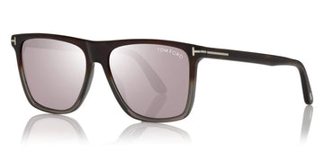 Tom Ford® FT0832 Fletcher FT0832 Fletcher 55C 57 - 55C - Gradient Havana Into Grey, Havana / Smoke Mirror Lenses Sunglasses