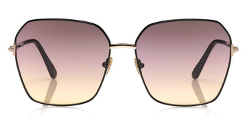 Tom Ford® FT0839 Claudia-02 FT0839 Claudia-02 01B 62 - 01B - Rose Gold, Black / Graident Smoke To Liliac To Sand Lenses Sunglasses