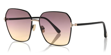 Tom Ford® FT0839 Claudia-02 FT0839 Claudia-02 01B 62 - 01B - Rose Gold, Black / Graident Smoke To Liliac To Sand Lenses Sunglasses