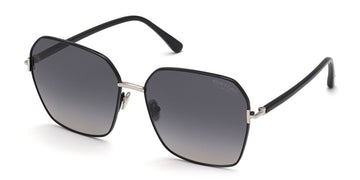 Tom Ford® FT0839 Claudia-02 FT0839 Claudia-02 01D 62 - 01D - Shiny Palladium, Black / Polarized Gradient Smoke Lenses Sunglasses