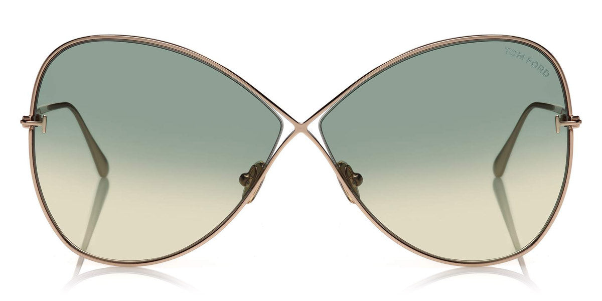 Tom Ford® FT0842 Nickie FT0842 Nickie 28P 66 - Shiny Rose Gold Sunglasses