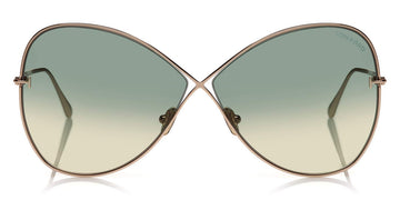 Tom Ford® FT0842 Nickie FT0842 Nickie 28P 66 - Shiny Rose Gold Sunglasses