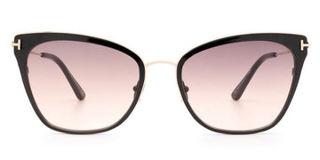 Tom Ford® FT0843 Faryn FT0843 Faryn 01F 56 - Shiny Black With Shiny Rose Gold Sunglasses