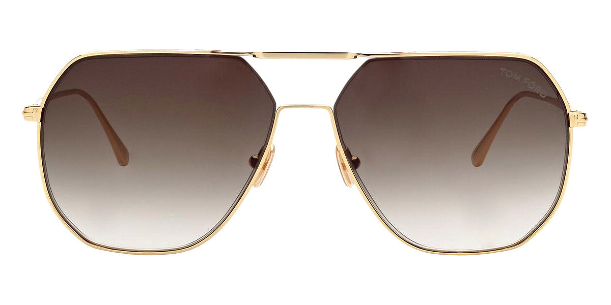 Tom Ford® FT0852 Gilles-02 FT0852 Gilles-02 30B 59 - Shiny Tf Yellow Gold Sunglasses