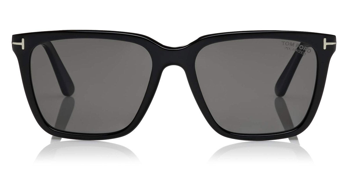 Tom Ford® FT0862-F Garrett FT0862-F Garrett 01D 56 - Shiny Black With Shiny Dark Ruthenium Sunglasses