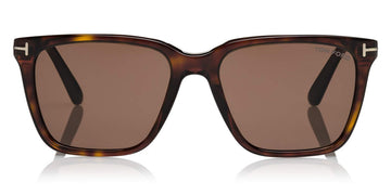 Tom Ford® FT0862-F Garrett FT0862-F Garrett 52E 56 - Shiny Classic Dark Havana With Shiny Rose Gold Temples Sunglasses