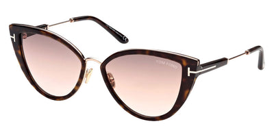 Tom Ford® FT0868 Anjelica-02 - Shiny Classic Dark Havana with Rose Gold