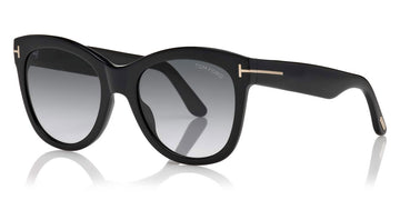 Tom Ford® FT0870-F Wallace FT0870-F Wallace 01B 57 - Shiny Black Sunglasses