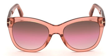 Tom Ford® FT0870-F Wallace FT0870-F Wallace 74F 57 - Shiny Transparent Coral Sunglasses