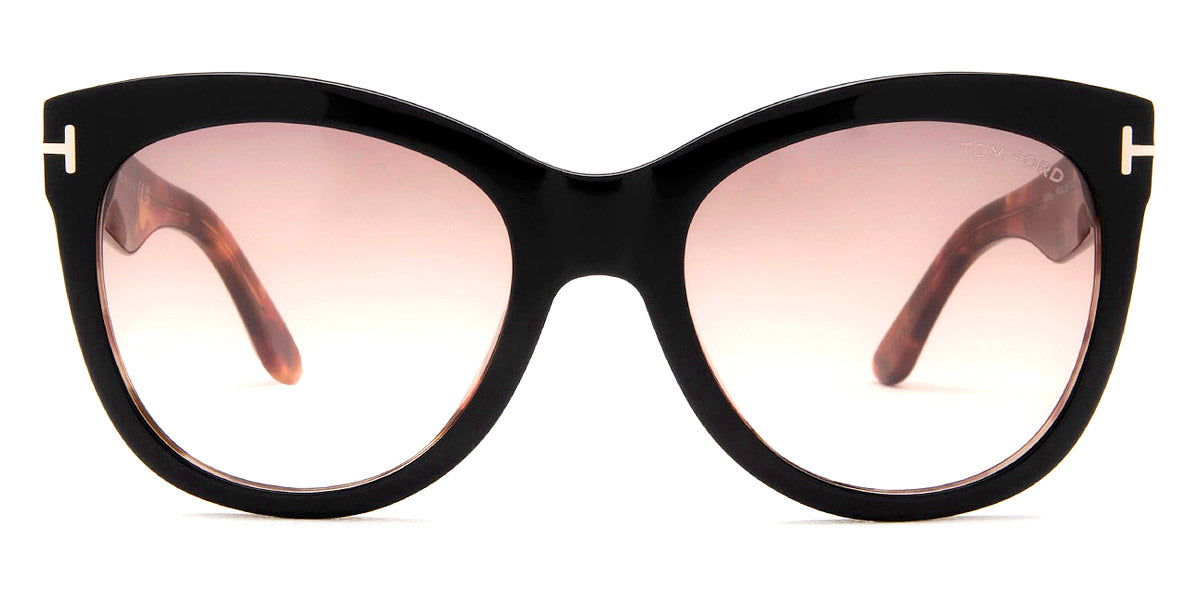 Tom Ford® FT0870 Wallace FT0870 Wallace 05F 54 - Shiny Black & Antique Pink Havana Sunglasses