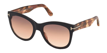 Tom Ford® FT0870 Wallace FT0870 Wallace 05F 54 - Shiny Black & Antique Pink Havana Sunglasses