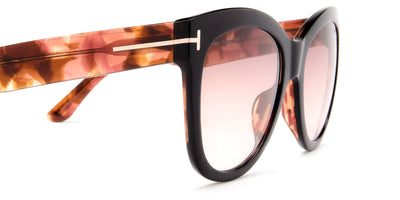 Tom Ford® FT0870 Wallace FT0870 Wallace 05F 54 - Shiny Black & Antique Pink Havana Sunglasses