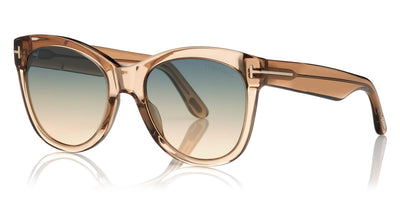 Tom Ford® FT0870 Wallace FT0870 Wallace 45P 54 - Shiny Rose Champagne Sunglasses