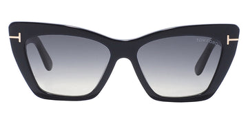 Tom Ford® FT0871 Wyatt FT0871 Wyatt 01B 56 - 01B - Shiny Black / Gradient Smoke Lenses Sunglasses