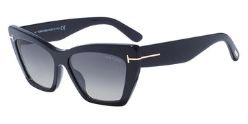 Tom Ford® FT0871 Wyatt FT0871 Wyatt 01B 56 - 01B - Shiny Black / Gradient Smoke Lenses Sunglasses