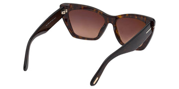 Tom Ford® FT0871 Wyatt FT0871 Wyatt 52F 56 - 52F - Shiny Classic Dark Havana / Gradient Brown Lenses Sunglasses