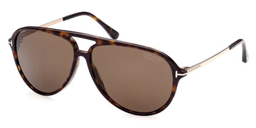 Tom Ford® FT0909 Samson FT0909 Samson 52Q 62 - 52Q - Dk. Havana W. Ruthenium  / Grad. Brown-Blue Lenses W. Silver Fl. Sunglasses